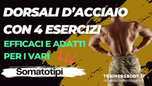 dorsali d'acciaio con 4 esercizi