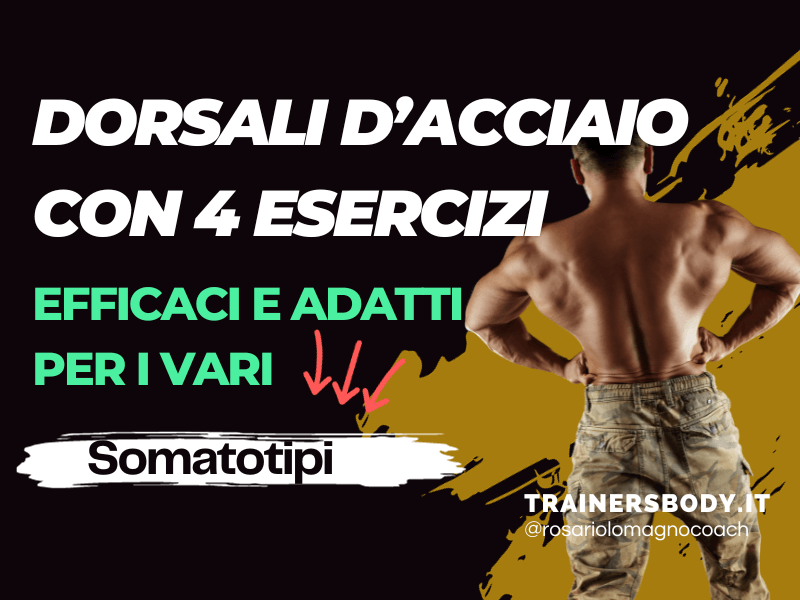 dorsali d'acciaio con 4 esercizi